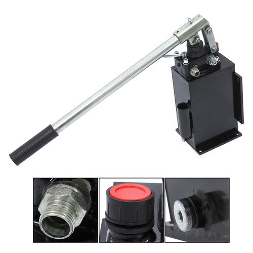 Solid Spare Hydraulic piston hand pump with valve for double acting cylinder 2.7 CID 3 Quart