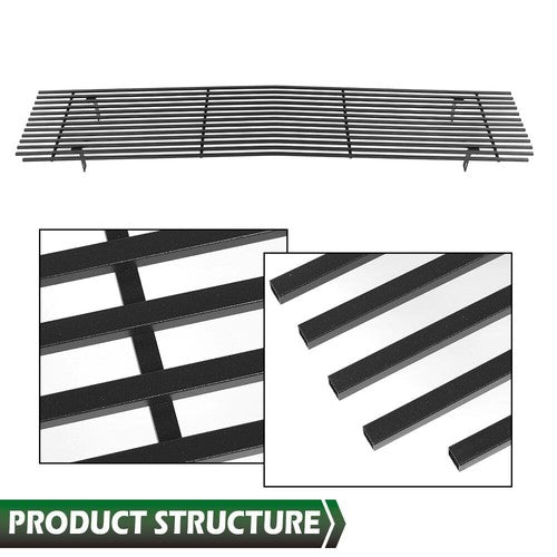 Solid Spare Fit 1973-1980 Chevy GMC Blazer C/K Pickup Suburban Black Billet Grille Insert