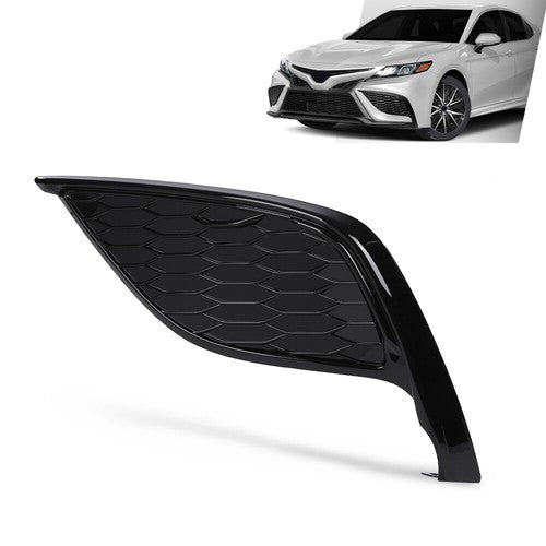 Solid Spare Fit For 21-24 Toyota Camry SE XSE Front Bumper Insert Fog Light Cover Left Side