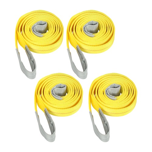 Solid Spare Lift Sling Straps 10' x 2" 14000 Pound Capacity 4-Pack Heavy Duty Lifting Slings