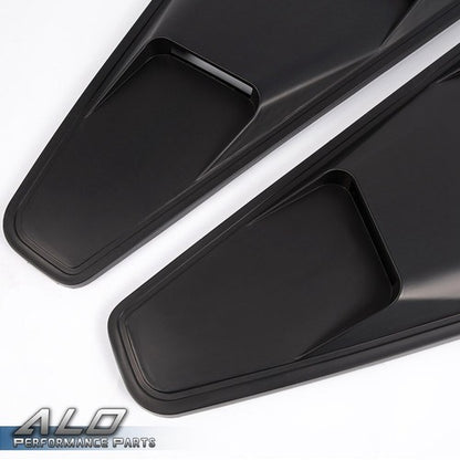 Solid Spare Fit For 05-14 Ford Mustang 1/4 Quarter Side Window Louvers Scoop Cover Vent