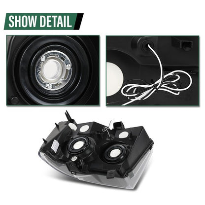 Solid Spare Smoke/Black LED DRL Headlights Fit For 07-14 Chevy Avalanche Tahoe Suburban