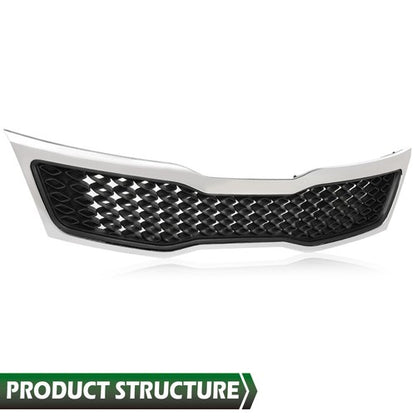 Solid Spare Fit For 2011-2013 Kia Optima Front Bumper Lower Grille Grill w/ Chrome Trim