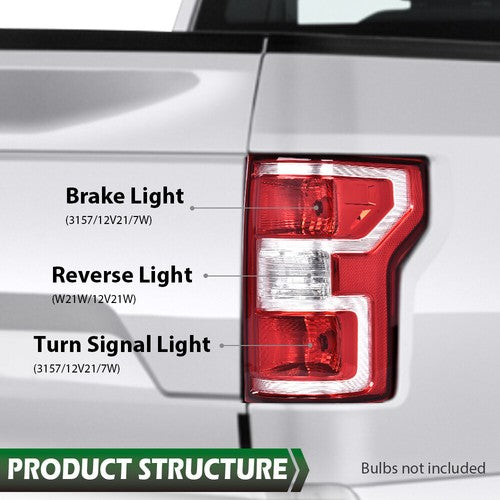 Solid Spare Fit For 18-20 Ford F-150 Pickup Right Rear Tail Light Brake Lamp w/o Bulb