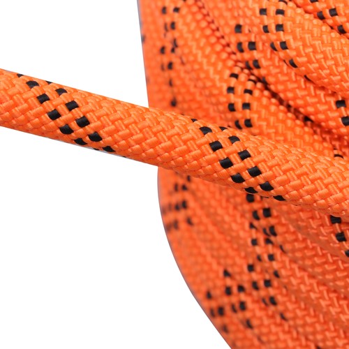 Solid Spare 3/8in X 120ft 48 Stranded Braided Rope Orange & Black 3430 Pounds