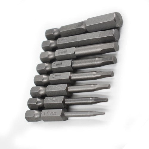 Solid Spare 8pcs Hex Head Allen Bit Set Quick Change Connect Impact Driver Drill Metric