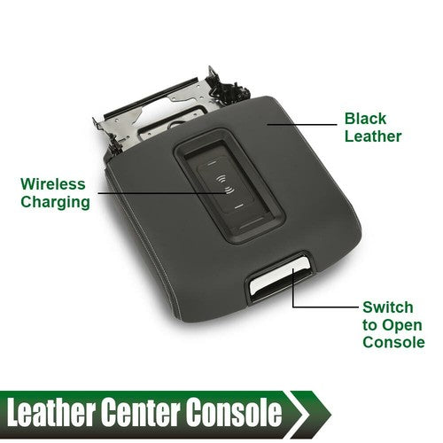 Solid Spare Fit For 15-20 Tahoe Yukon Suburban Center Console Armrest Lid W/Wireless Charger