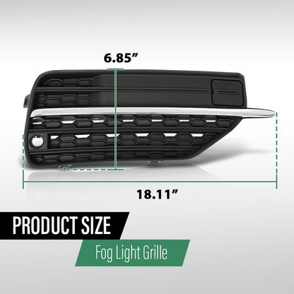 Solid Spare Front Bumper Insert Fog Light Cover Fit For 2016-2019 Volvo XC90 Right Side