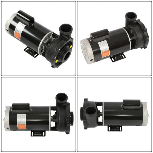 Solid Spare 3722021-13 Spa Pump 5.0HP 230V 56Y Frame Hot Tubs Electric 3450 RPM Black