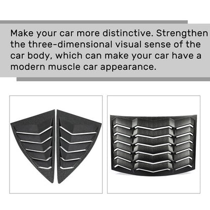 Solid Spare Rear & Side Window Louvers Cover For 2010-2015 2011 2012 2013 2014 Chevy Camaro