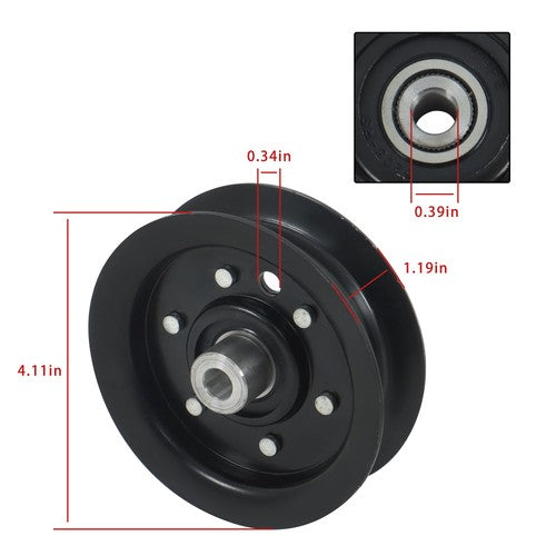Solid Spare (Pack of 3) Flat Idler Pulley for Toro 106-2175, 132-9420, 1329420