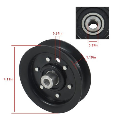 Solid Spare (Pack of 3) Flat Idler Pulley for Toro 106-2175, 132-9420, 1329420