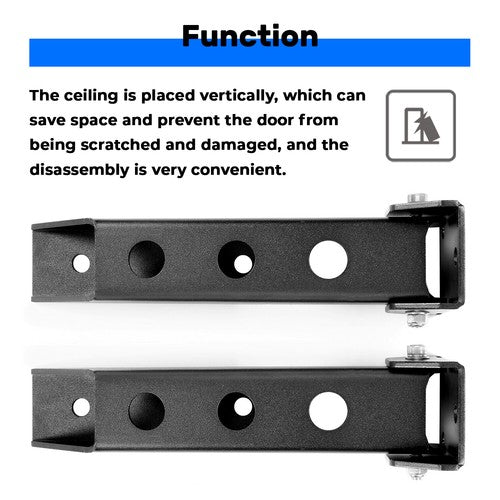 Solid Spare Pair Rear Tailgate Door Hinges Set Powder Coated for Jeep Wrangler JK 2007-2018