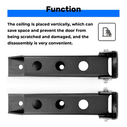 Solid Spare Pair Rear Tailgate Door Hinges Set Powder Coated for Jeep Wrangler JK 2007-2018