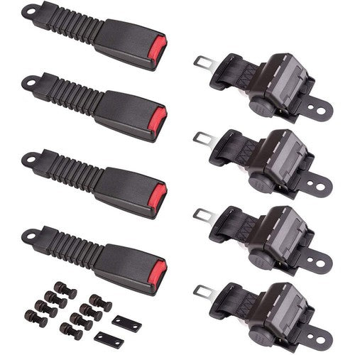 Solid Spare For EZGO/Yamaha/Club Car 4X 42" Retractable Golf Cart Seat Belts Lap New