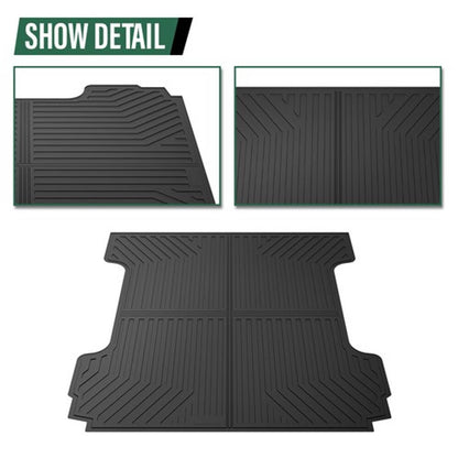 Solid Spare Fit For 2007-2018 Chevrolet Silverado GMC Sierra 5.8FT TPE Truck Bed Mat Liner