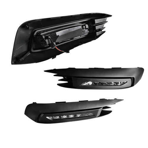 For 2016-2018 Honda Civic Sedan Front Bumper Lower Grille & DRL Fog Light Lamp