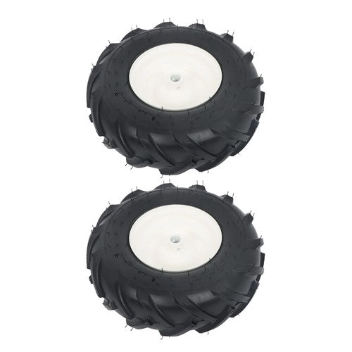 Solid Spare Lawn Mower Tire and Wheels 1 Pair 13"×5.00-6 Flat Free W/3/4'inch Axle Diameter