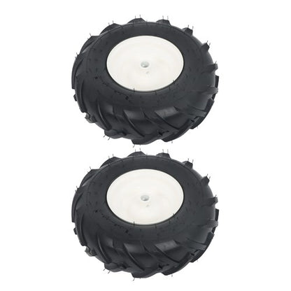 Solid Spare Lawn Mower Tire and Wheels 1 Pair 13"×5.00-6 Flat Free W/3/4'inch Axle Diameter