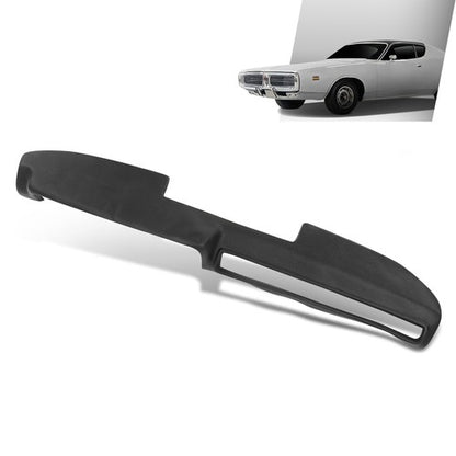 Solid Spare Fit For 1971-1974 Dodge Charger Plymouth TPE Dashboard Dash Cover Overlay Black