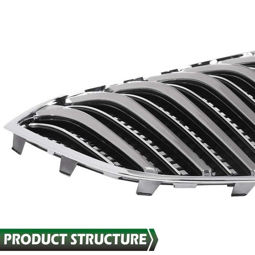 Solid Spare Fit For 14-16 Buick Lacrosse Front Bumper Upper Grille Grill Chrome GM1200705