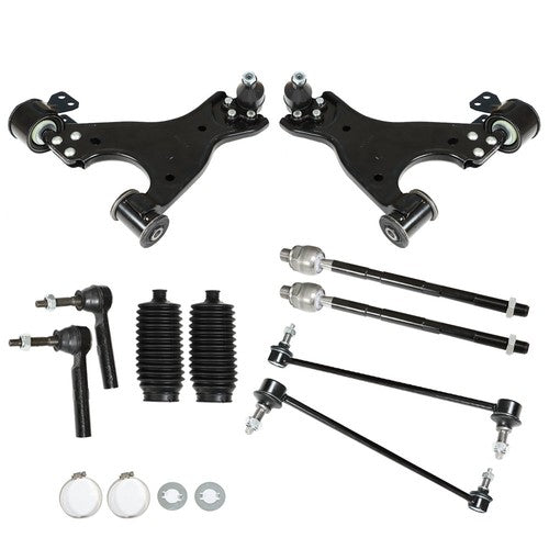 Solid Spare EV800572 Complete Front Suspension Kit Control Arms Ball Joints Tie Rod Ends