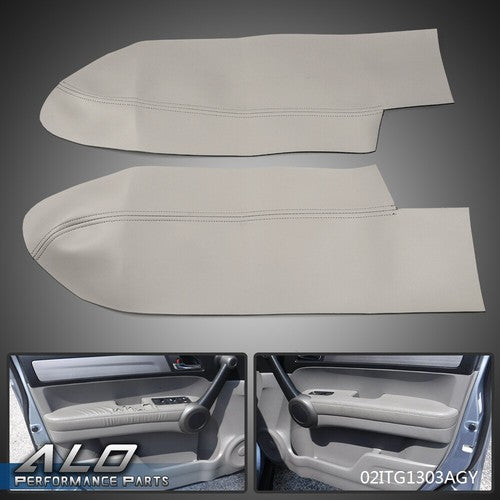 Solid Spare Fit For 07-12 Honda CR-V CRV Front Door Panels Armrest Cover Gray 2pcs