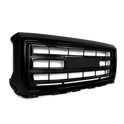 Front Bumper Grille Gloss Black For GMC Sierra 1500 2014 2015 SLT Style 23254463