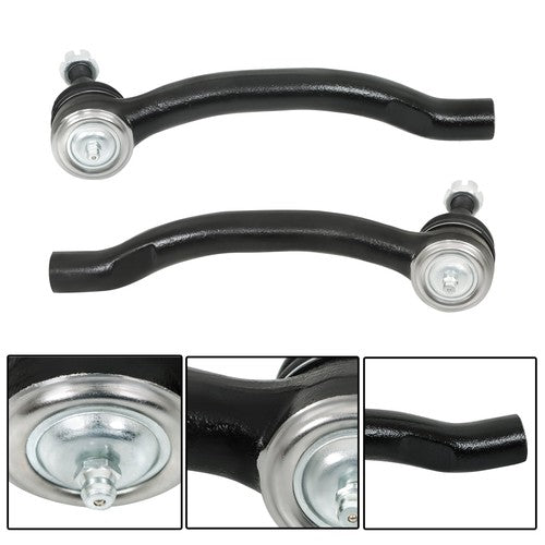 Solid Spare For Nissan Maxima 2016 2017 2018-19 ES801196 4× Front Inner & Outer Tie Rod Ends