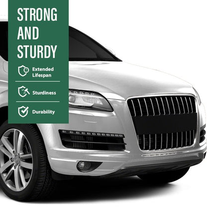 Solid Spare Fit For 10-15 Audi Q7 Standard Front Bumper Lower Fog Light Grille Covers Trim