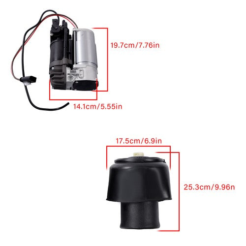 Solid Spare For BMW 550i NEW Rear Air Suspension Spring Bag Compressor Valve Block Kit 10-16