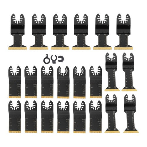 Solid Spare 22PCS Titanium Oscillating Saw Blades Universal Multitool Cutting Blades Kit