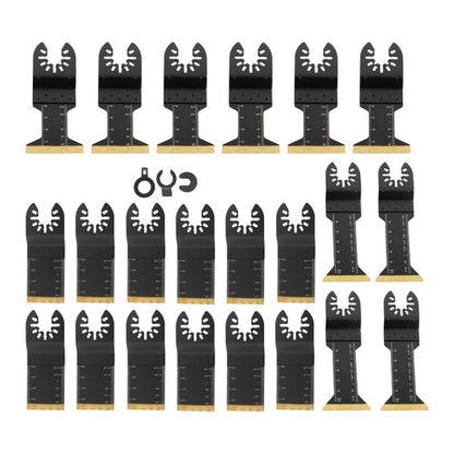 Solid Spare 22PCS Titanium Oscillating Saw Blades Universal Multitool Cutting Blades Kit