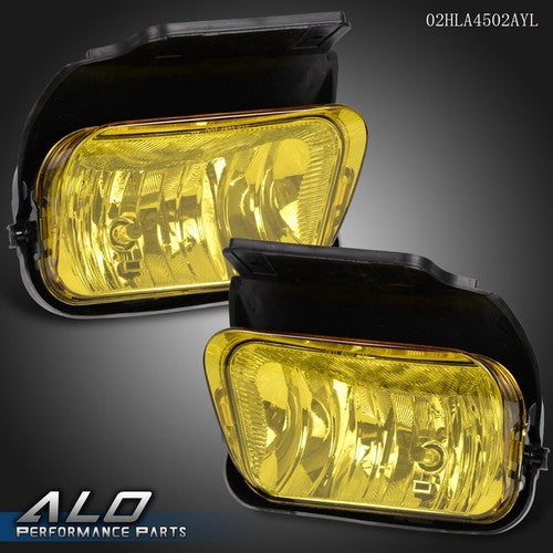 Solid Spare Fit For 2003-2006 Chevy Silverado Avalanche Yellow Lens Bumper Fog Lights Lamps