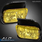 Solid Spare Fit For 2003-2006 Chevy Silverado Avalanche Yellow Lens Bumper Fog Lights Lamps