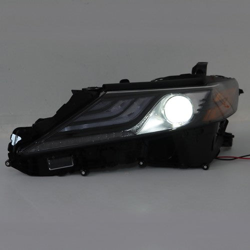Solid Spare Headlight Assembly For Toyota Camry XSE XLE 2021 2022 Full LED Black Driver Left