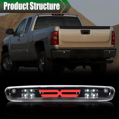 Solid Spare Fit For 07-14 Chevy Silverado GMC Sierra Third Brake Tail Light LED Cargo Lamp
