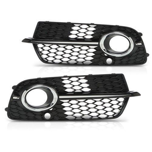Solid Spare Front Bumper Fog Light Grill Grille Fit For AUDI Q5 S-Line/ SQ5 2013-2017
