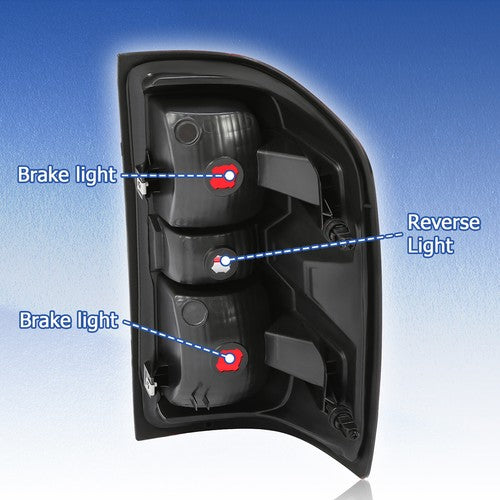 Solid Spare For Chevy Silverado 1500 2500 3500 2014-2018 19 Rear Tail Lights Brake Lamps Set