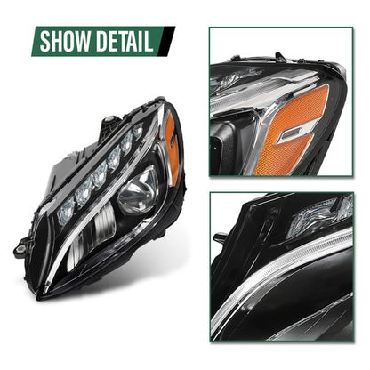 Solid Spare LED Headlights Left+Right Side Fit For 2015-2018 Mercedes Benz C-Class W205 C300