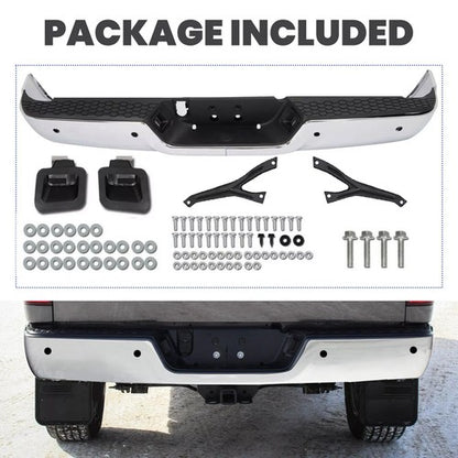 Solid Spare Chrome Rear Bumper Assembly For Ram 2500 3500 2013-2018 With Sensor Holes