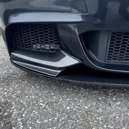Solid Spare Front Bumper Lip splittle For 11-16 BMW F10 535i 528i 550i M Sport Carbon Fiber