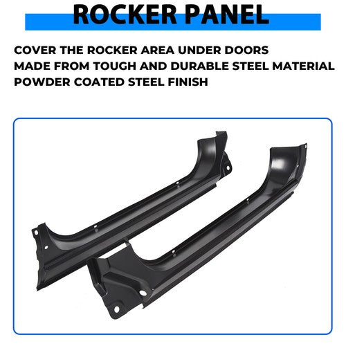 Solid Spare Cab Corners & Rocker Panels 4 PC Kit For 1973-1987 Chevy GMC C10 K10 Truck LH RH