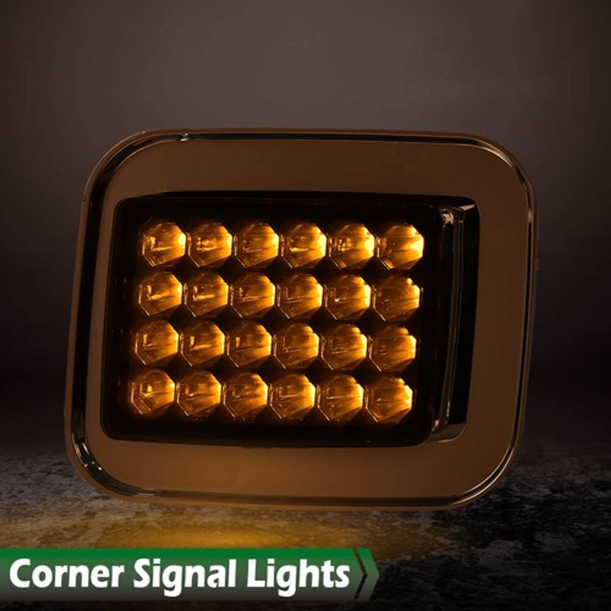 Solid Spare Fit For 03-09 Hummer H2 Smoke Lens LED Front Turn Signal Light Parking Lamp