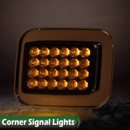 Solid Spare Fit For 03-09 Hummer H2 Smoke Lens LED Front Turn Signal Light Parking Lamp