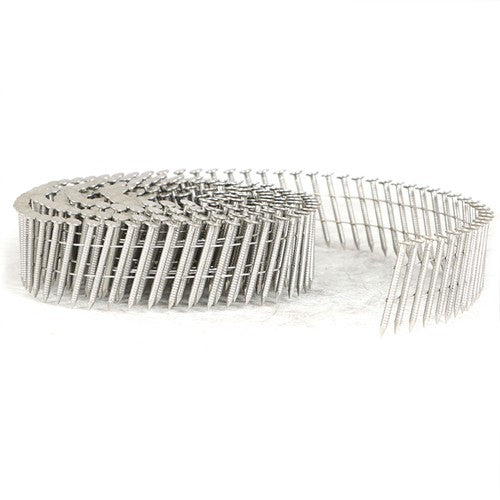 Solid Spare 15 Degree Wire Coil 1-1/4 ×.09 Ring Shank Stainless Steel Siding Nails 3600Pcs