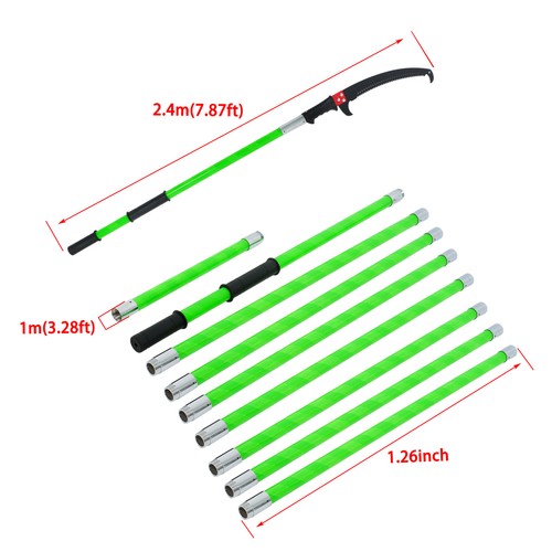 Solid Spare 30 Feet Manual Branches Pruning Saw Trimmer For Garden Tools Tree Pole Pruner