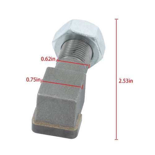 Solid Spare 10x Threaded Stump Grinder Teeth 2-1/2" Fit for Bradco Shaver Ashland Baumaligh
