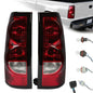 Solid Spare Rear Brake Tail Lights For Chevy Silverado 1500 2500 3500 HD 2003-2006 w/Bulb