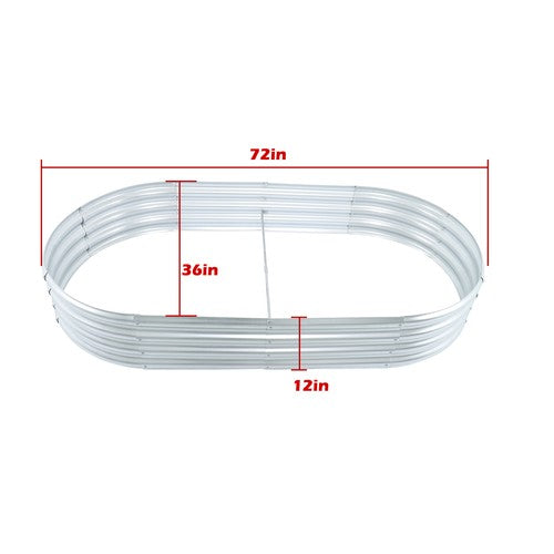 Solid Spare 2 Pcs 6x3x1ft Galvanized Raised Garden Bed Kit Large Metal Planter Box Outdoor